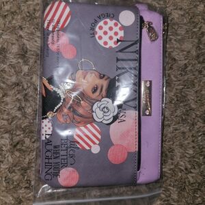 NIKKY-Purple and Gray Women's Clutch